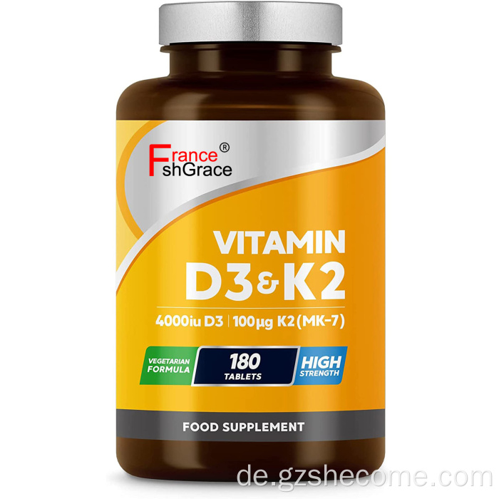 Vitamind3 K2 für Calciumabsorption Multi -Vitamin -Tabletten